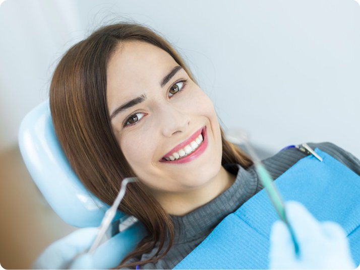 Patient's happy after composite bonding treatment in Mold