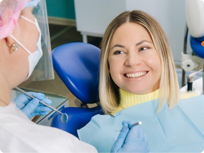Patient's smile after Dental crown treatment at Alyn Dental, Mold